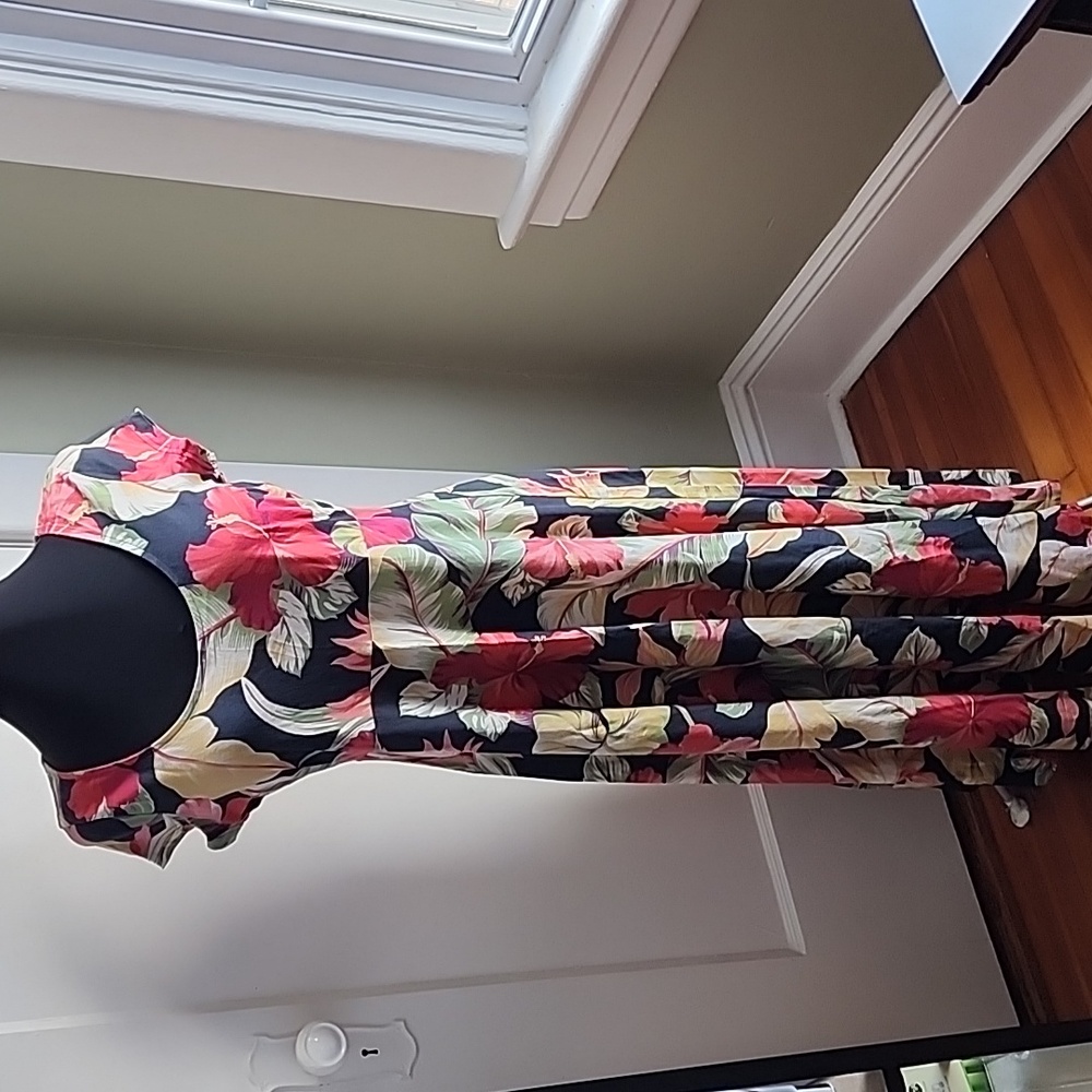 Tropical print cotton maxi dress - Picture 3 of 10